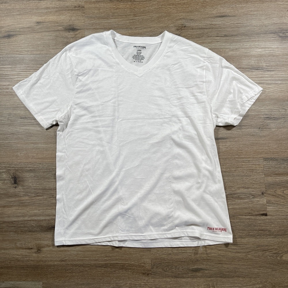True Religion Tee T Shirt Men's Size Large Undershirts V Neck New Without Tags‎